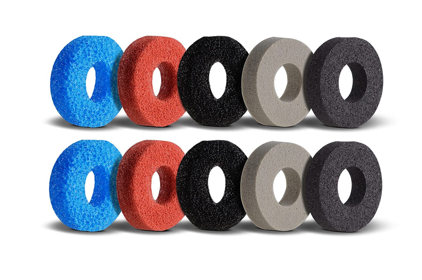 PlayVital Precision Rings for PS5, Xbox Series X/S, PS4, Xbox One, Switch Pro – 10 Pack Aim Assist Joystick Rings, 3 Resistance Levels, 5 Colors for FPS Games & Motion Control