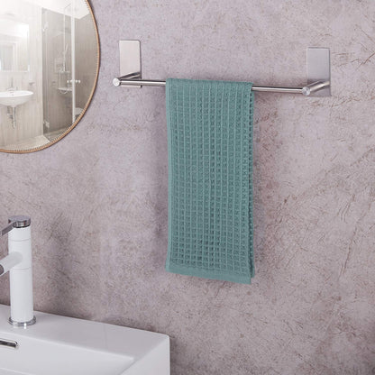 JS Towel Rail Holder 30CM Towel Bar Stainless Steel Adhesive Rails No Drilling Small Shower Tea Towel Rack Shelf for Bathroom Hardware and Kitchen