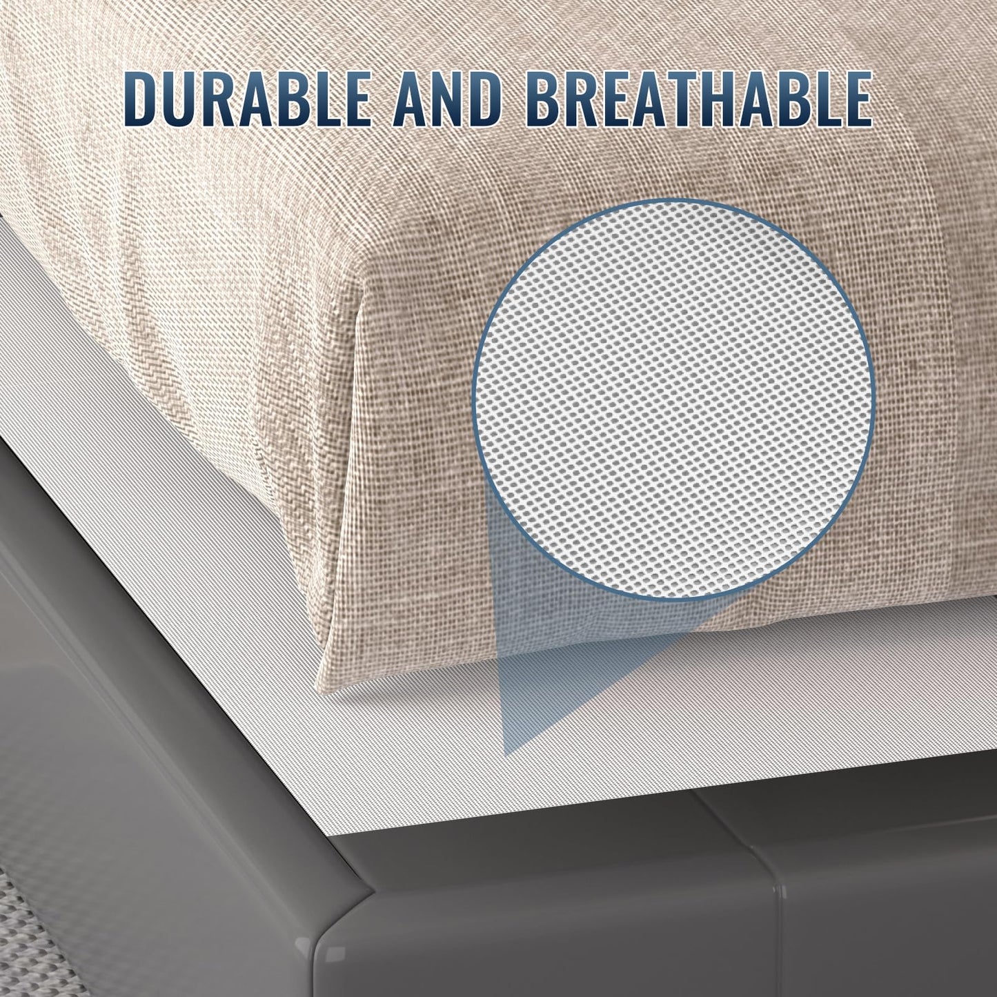 Comfypad Silicone Mattress Gripper Twin, 36 x 72 in, Non-Slip Breathable Grip Liner Mat, Slide Stopper, Keep Mattress from Sliding for Bed, Sofa, Couch, Chair Cushion