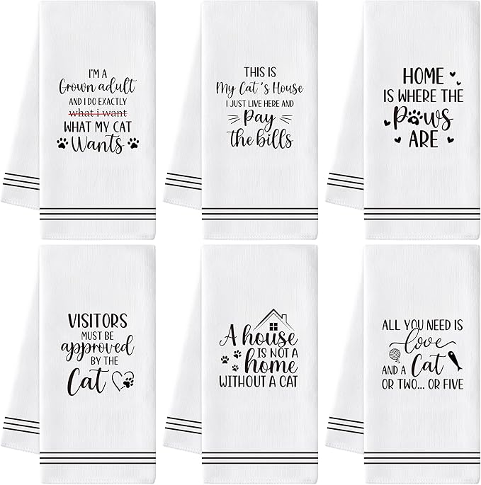 GROBRO7 Cute Cat Hand Towel
