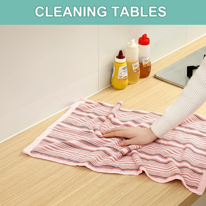 SALAS Kitchen Dish Towels for Drying Dishes, Large Cotton Kitchen Towels