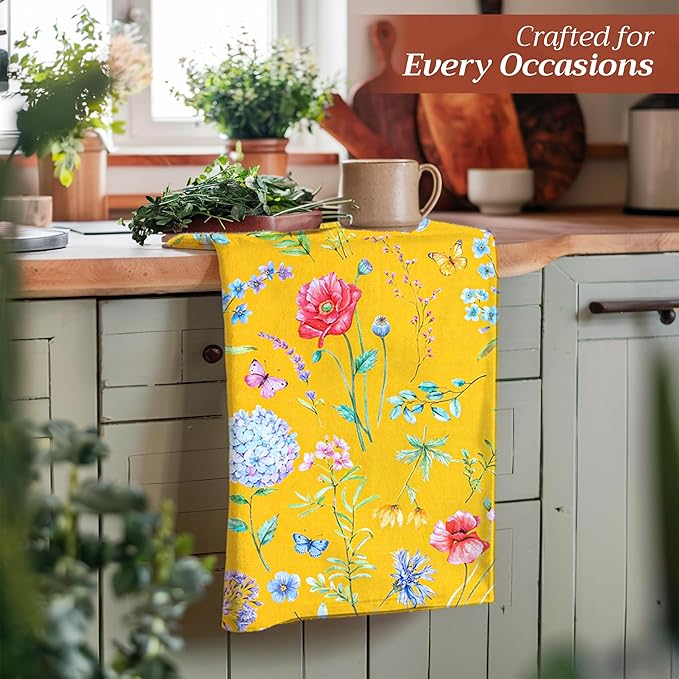 Maison d' Hermine Kitchen Towels Set of 3 100% Cotton 27.50" x 20" Reusable