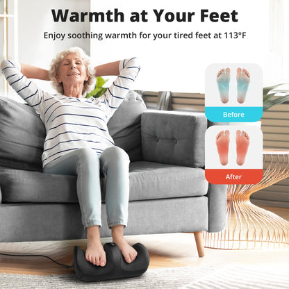 Medcursor Shiatsu Foot Massager with Heat | Foot and Calf Massager with Massage Roller, Deep Massage for Plantar Fasciitis, Pain Relief, Neuropathy, Relax for Home or Office Use (Not Cordless)
