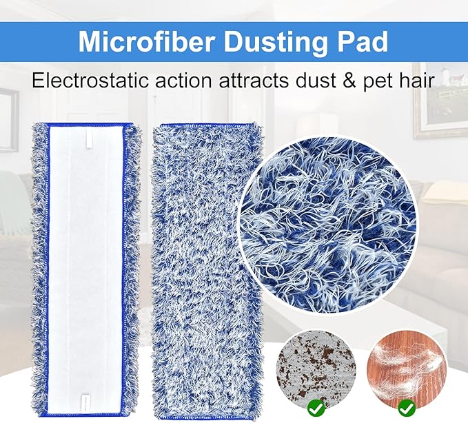 4 Pack Microfiber Cleaning Pad for Bona Mop Safe for Hardwood & Hard Surface