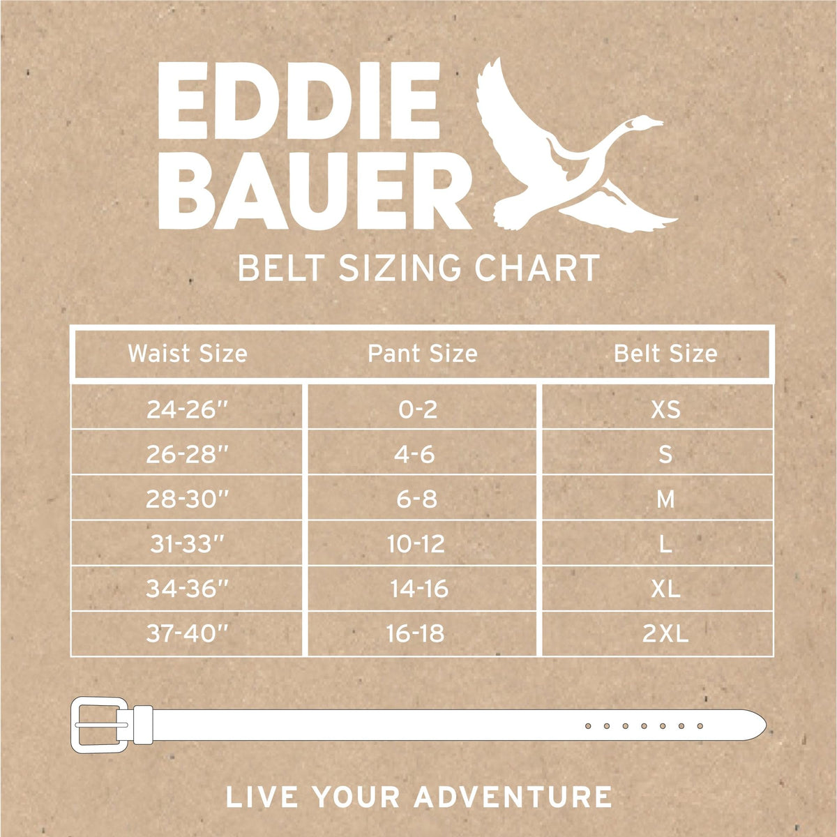 Eddie Bauer Womens Leather Jean Belt | Double Keeper Buckle | Casual | Outdoor | Western | Everyday | Leather | Brown - Small