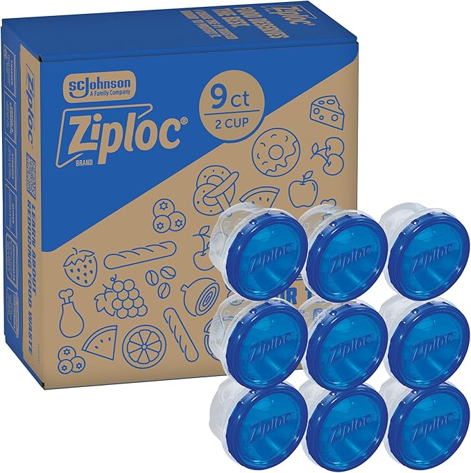 Ziploc Brand Twist n Loc Food Storage Containers, Leak Resistant Design