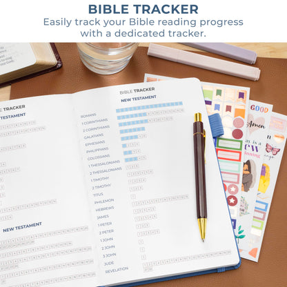 Clever Fox 5-Minute Daily Prayer Journal – Bible Study Journal for Women to Write In – Faith Based Gifts & Religious Accessories – Biblical Scripture Notes & Devotional Church Notebook (Mystic Blue)