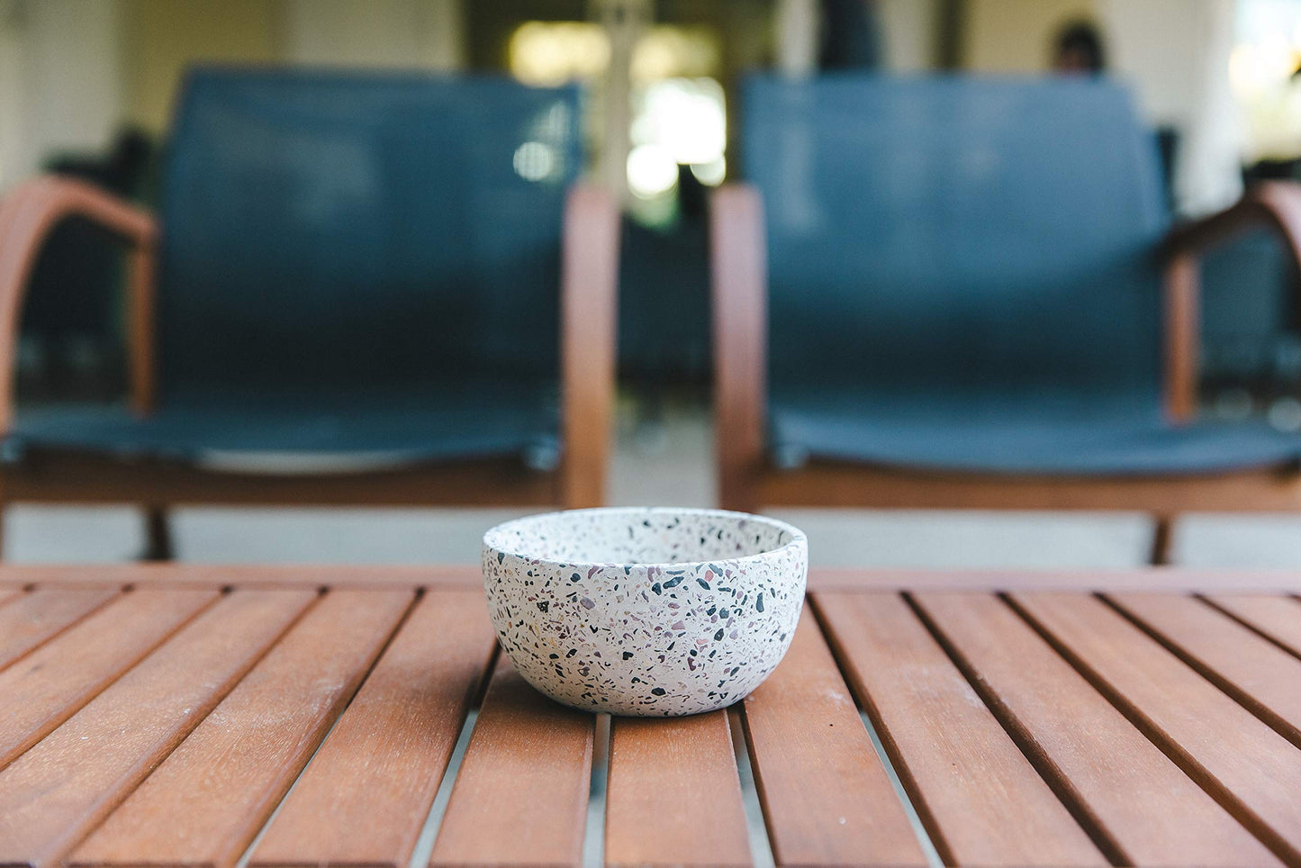 Flora Bunda 4.75 Inch Terrazzo Bowl Concrete Stoneware