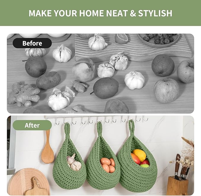 Boho Wall Hanging Fruit Baskets