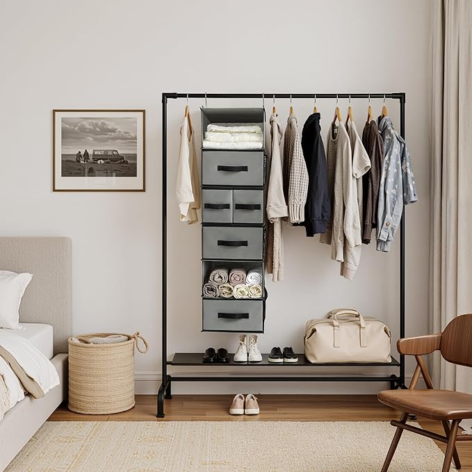 GRANNY SAYS Hanging Closet Organizer 6 Shelves, Closet Organizers and Storage