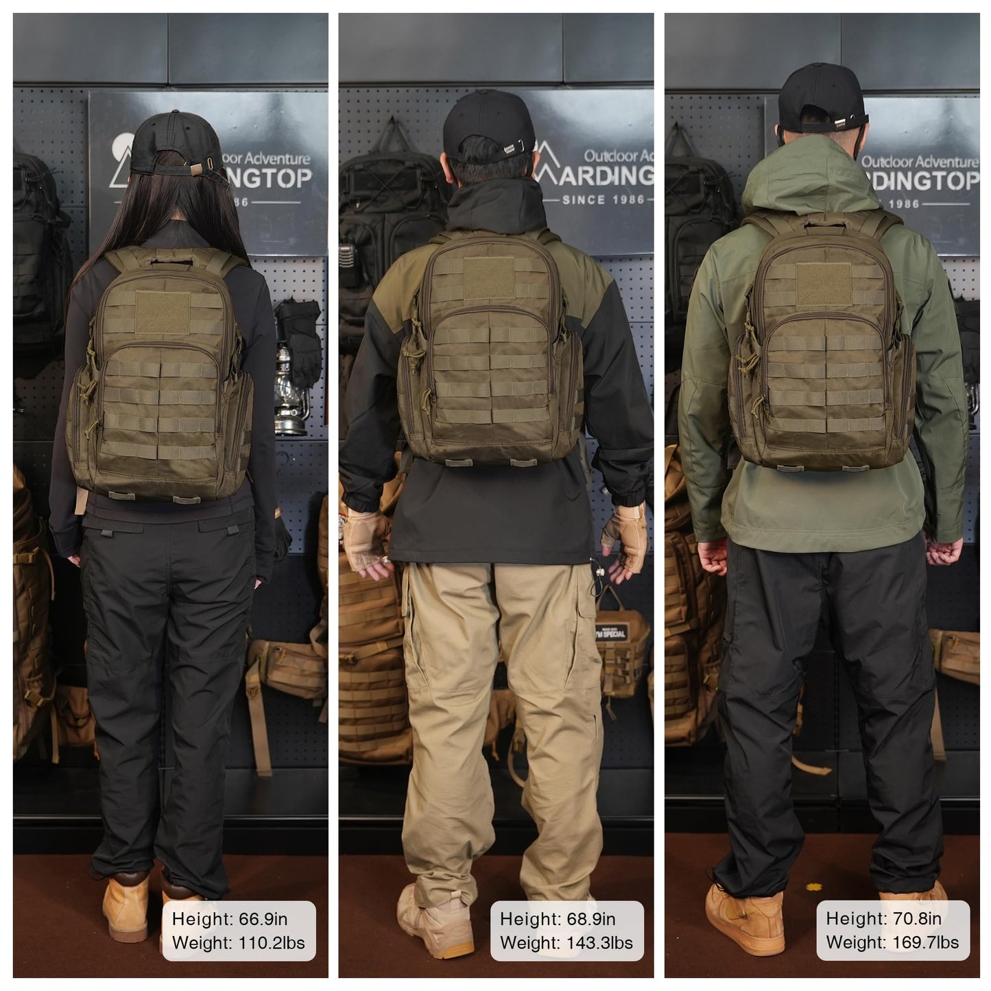 Mardingtop 25L Military Tactical Backpack Practical Rucksack for Men with Molle System Outdoor Hiking Backpack Army Backpack for Hiking, Traveling, Mountaining