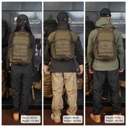 Mardingtop 25L Military Tactical Backpack Practical Rucksack for Men with Molle System Outdoor Hiking Backpack Army Backpack for Hiking, Traveling, Mountaining