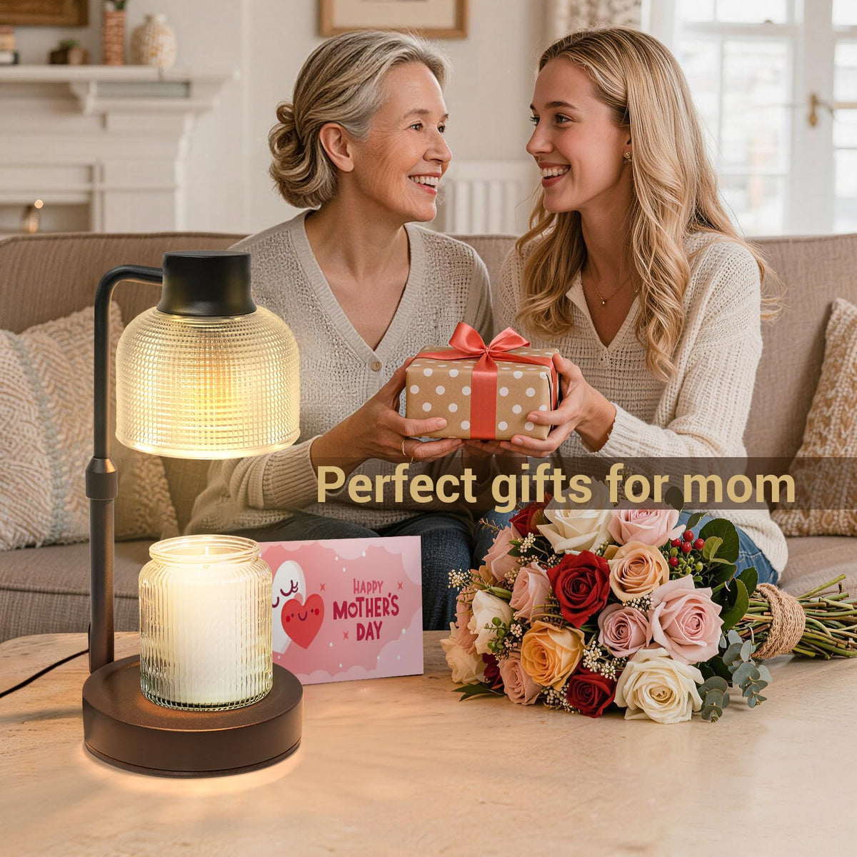 KLL Candle Warmer Lamp with Timer: Mothers Day Gifts, Gifts for Mom, Birthday Gift for Women - House Warming Gift New Home Decor - Wax Melt Warmer for Scented Jar Candles