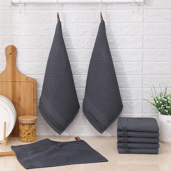 Homaxy 100% Cotton Dish Cloths, 8 Pack