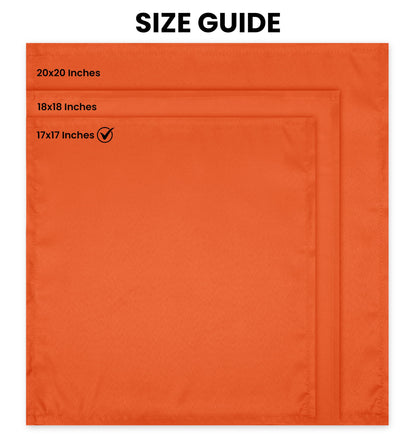 Utopia Home [24 Pack, Orange] Cloth Napkins 17x17 Inches, 100% Polyester Hemmed Edges, Washable and Reusable Ideal for Halloween, Thanksgiving, Parties, Weddings and Dinners