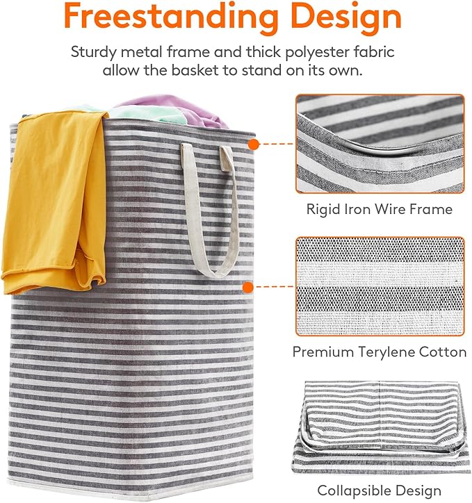 Lifewit 6 Pack Laundry Hamper Large Collapsible Laundry Baskets, Freestanding