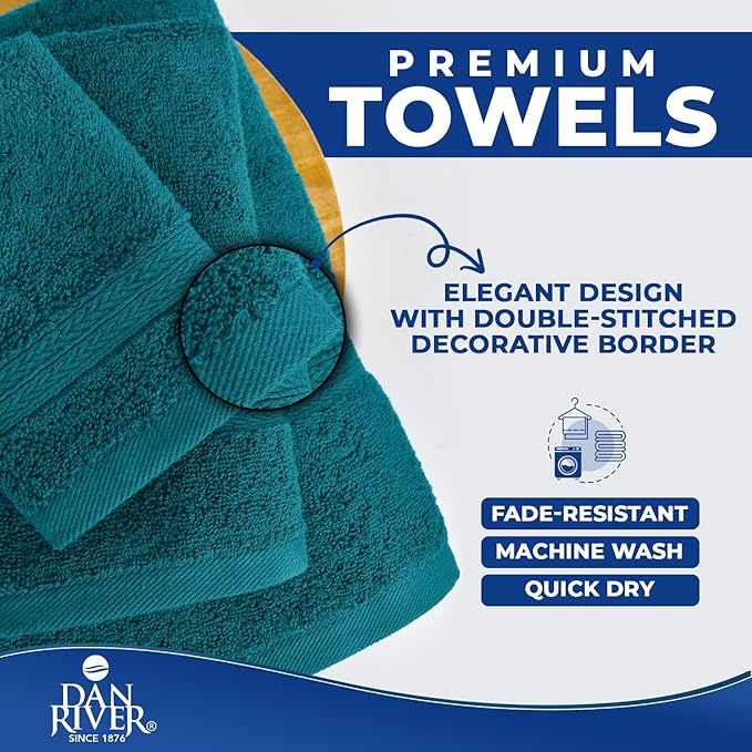 DAN RIVER 8 PC Luxury Bath Towels