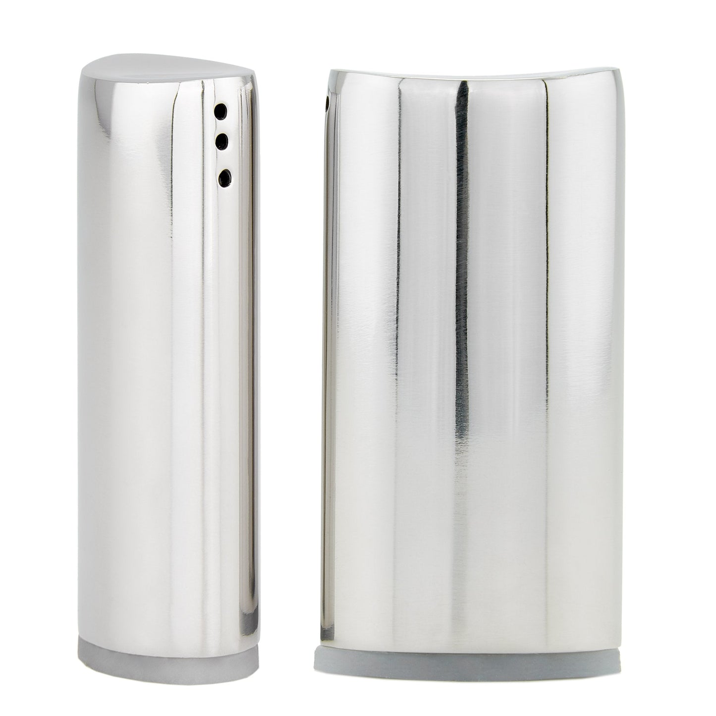 Old Dutch 566SS Stainless Steel Oval Salt & Pepper Set Salt and Pepper Shaker, 3" High,