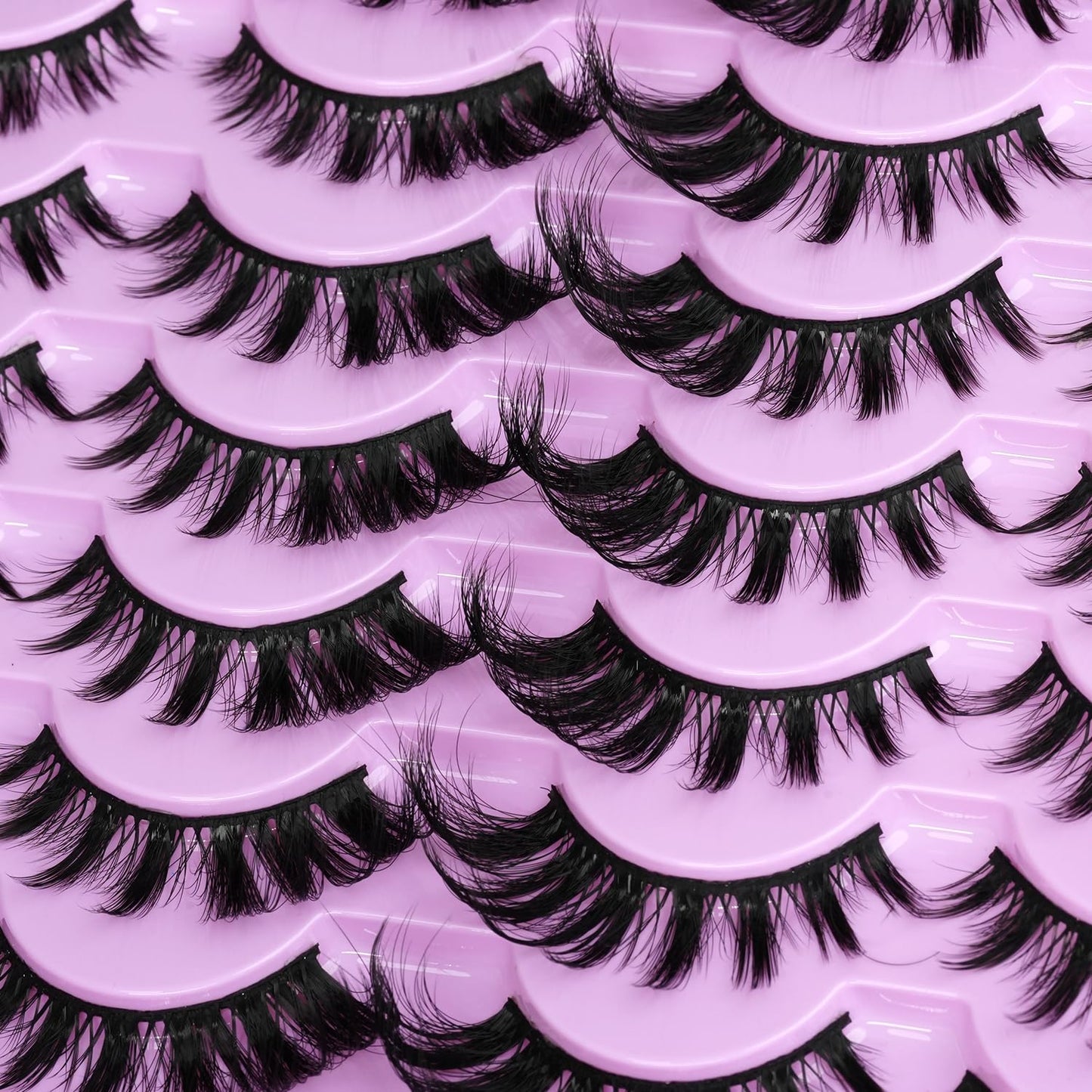 𝗖𝗮𝘁 𝗘𝘆𝗲 𝗟𝗮𝘀𝗵𝗲𝘀 𝗠𝗮𝗻𝗴𝗮 𝗙𝗼𝘅 𝗘𝘆𝗲 False Eyelashes 18mm Wispy Flase Lashes Manhua Faux Mink Fluffy Dramatic Fake Eyelashes Volume Anime Strips Pack 14 Pairs by EMEDA(Cat Eye CK08)