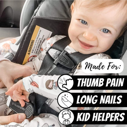 UnbuckleMe Car Seat Buckle Release Tool - As Seen on Shark Tank - Makes it Easy to Unbuckle a Child's Car Seat - Easy Tool for Parents, Grandparents & Older Children (2 Pack, Blue & Red)