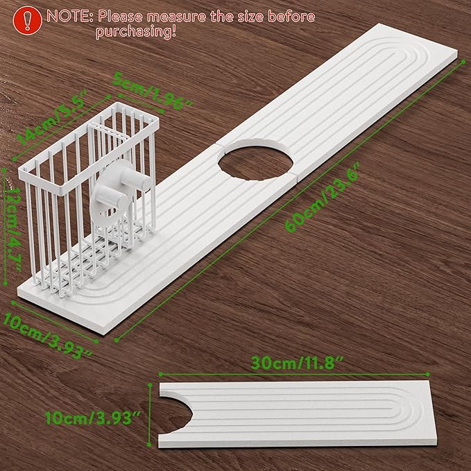 Cisily White Diatomite Faucet Mat
