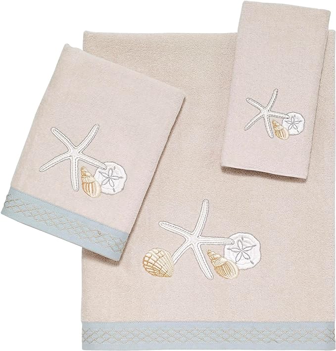 Avanti Linens - Fingertip Towel, Soft & Absorbent Cotton Towel, Beach Inspired