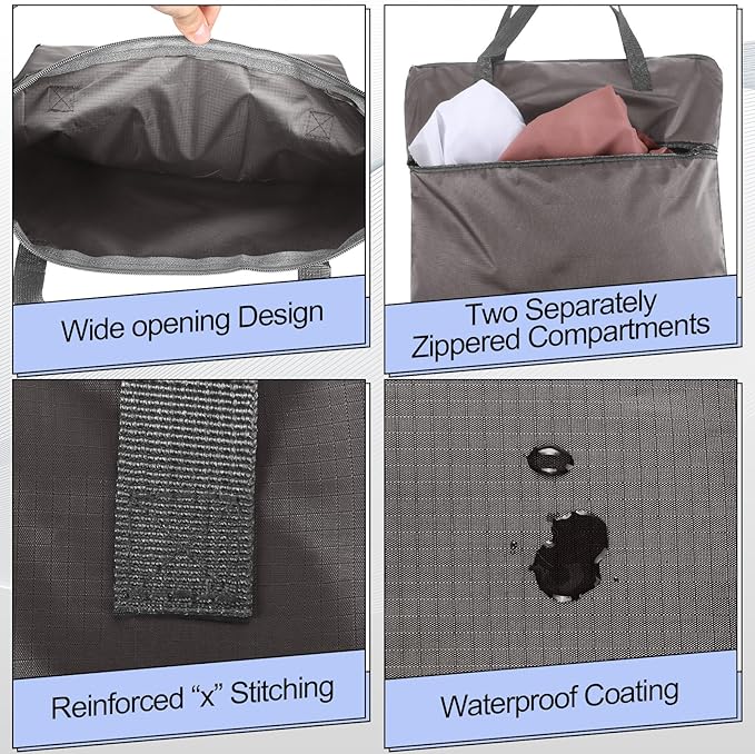 2 Pcs Travel Laundry Bags Waterproof