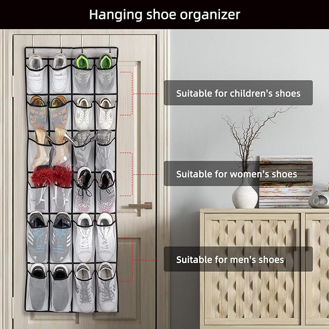Over the Door Shoe Organizer, Hanging Shoe Organizer