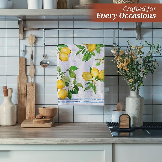 Maison d' Hermine Kitchen Towels Set of 3 100% Cotton 27.50" x 20" Reusable