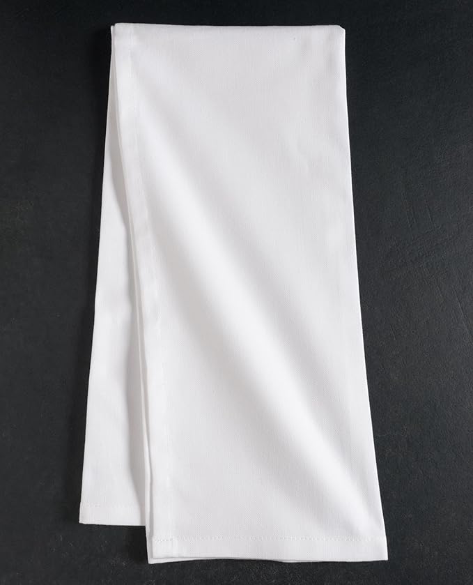 KAF Home White Kitchen Towels, 10 Pack, 100% Cotton