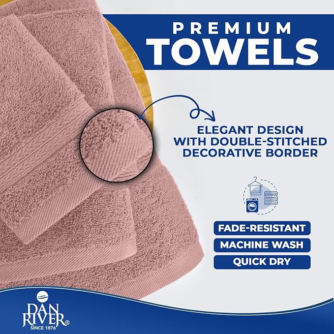 DAN RIVER 8 PC Luxury Bath Towels