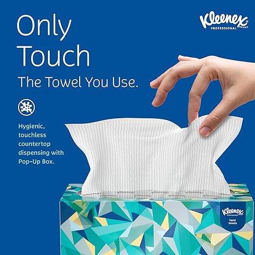 Kleenex Professional Paper Hand Towels, Premium Absorbency Pockets, Pop-Up Box