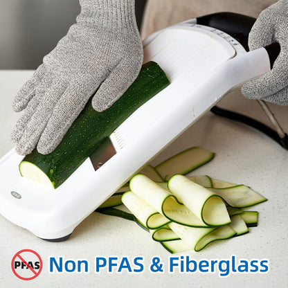 Schwer SlicePro ANSI A9 Cut Resistant Gloves, Food Grade Reliable Cutting Gloves, Mandoline Gloves for Kitchen Meat Cutting, Oyster Shucking, Fish Fillet Processing, Non-PFAS, PR1501-G, M