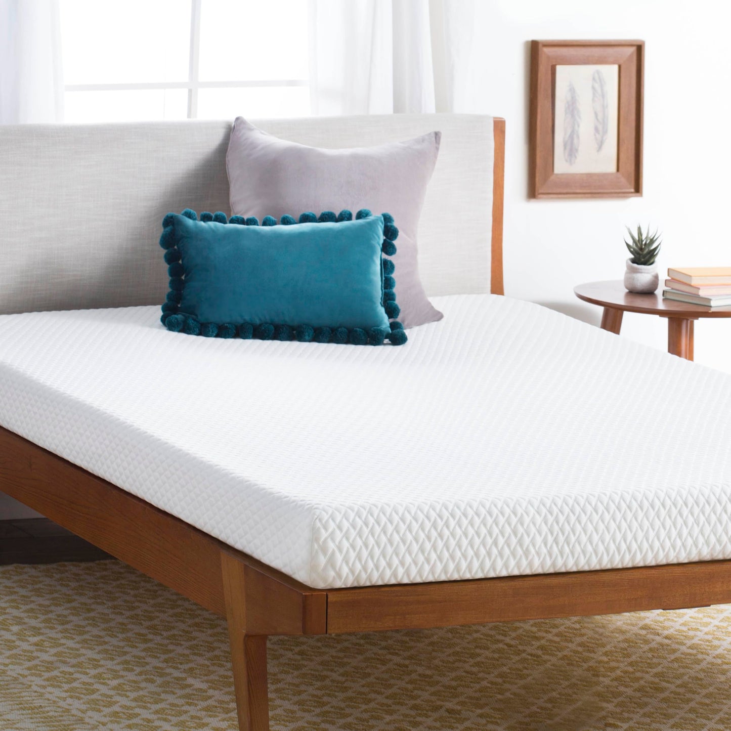 Linenspa 5 Inch Gel Infused Memory Foam Mattress - Queen Size - Firm - Low Profile Bed - Mattress in a Box - Youth or Kids Bed - Guest Bedroom - Pressure Relieving and Breathable - CertiPur Certified