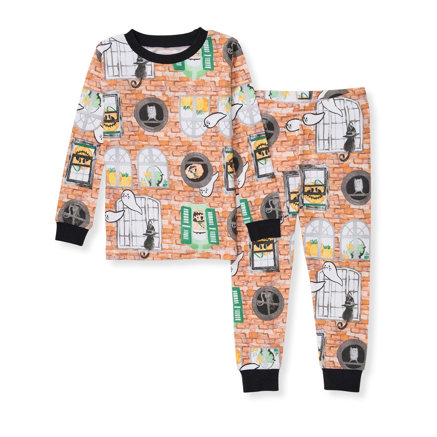 Burt's Bees Baby Baby Boys Pajamas, 2-Piece Long Sleeve Tee and Long Pant Cotton PJ Set, Sizes for 12 Months to 12 Years