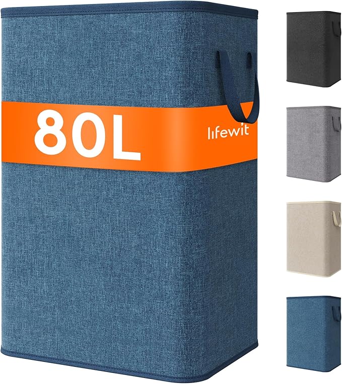 Lifewit 80L Large Tall Laundry Hamper, Collapsible Laundry Basket