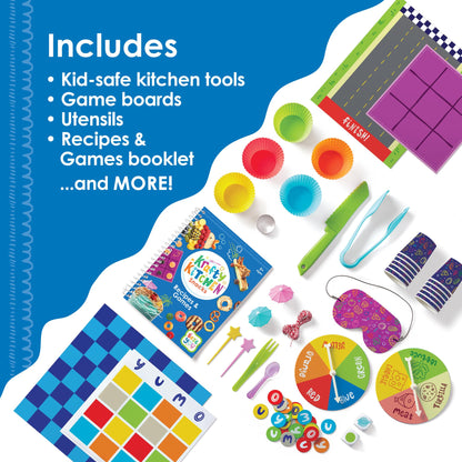 MindWare Best You Krafty Kitchen Snacks Kit, Kids Cooking and Snack Prep Set with Games and Recipes, Hands On Food Exploration Activity for Kids Ages 5 and Up, Healthy Eating Play Kit