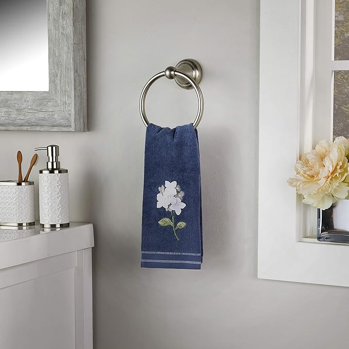 SKL Home Farm Hydrangea 100% Cotton 3D Embroidered 2pc Hand Towel Set,