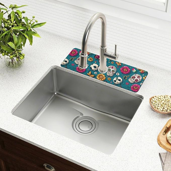 Kitchen Sink Splash Guard 2 PCS 30 Inch Sink Faucet Mat Splash Guard