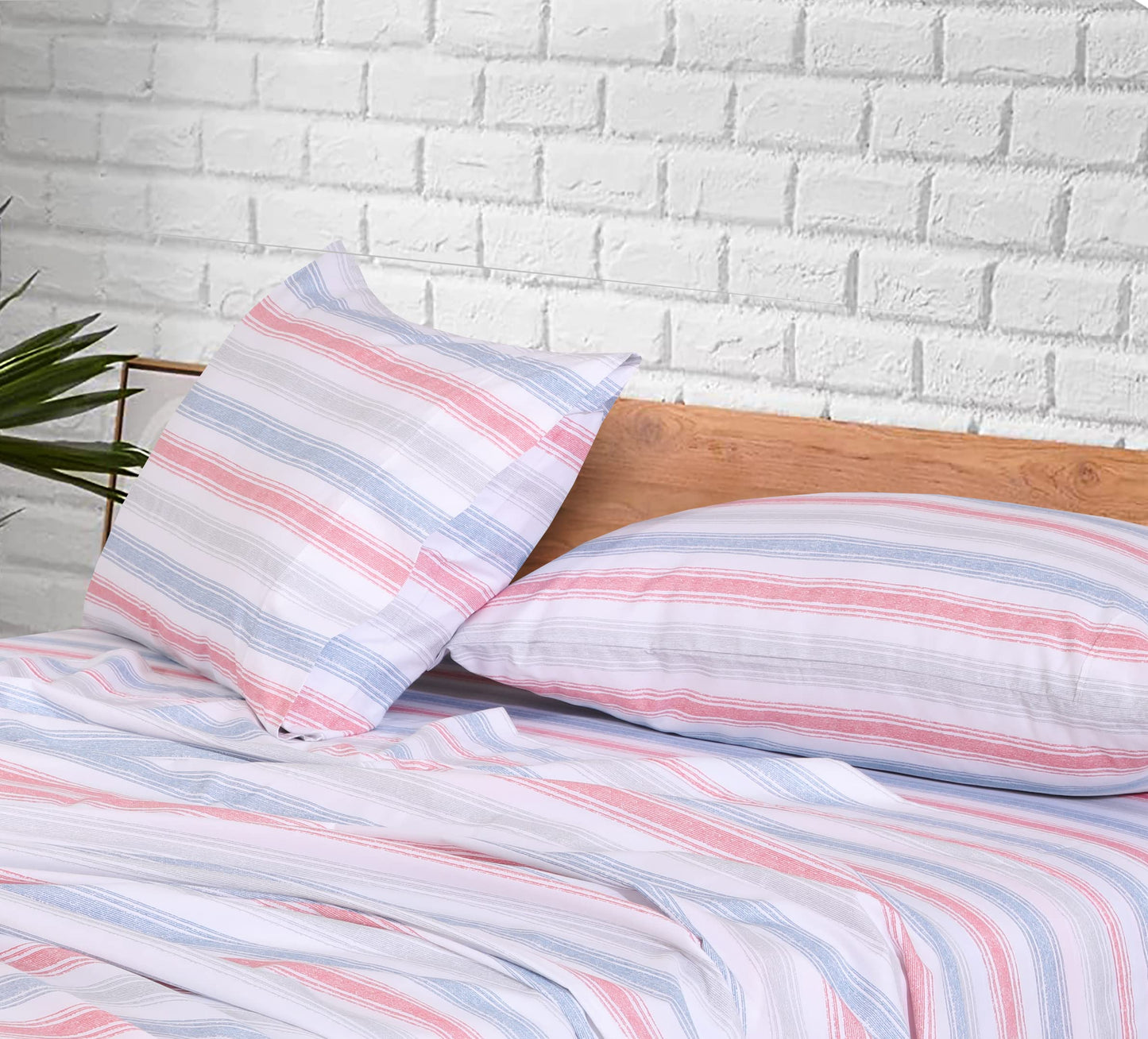 RUVANTI 100% Cotton Percale Sheets Full Size, Times