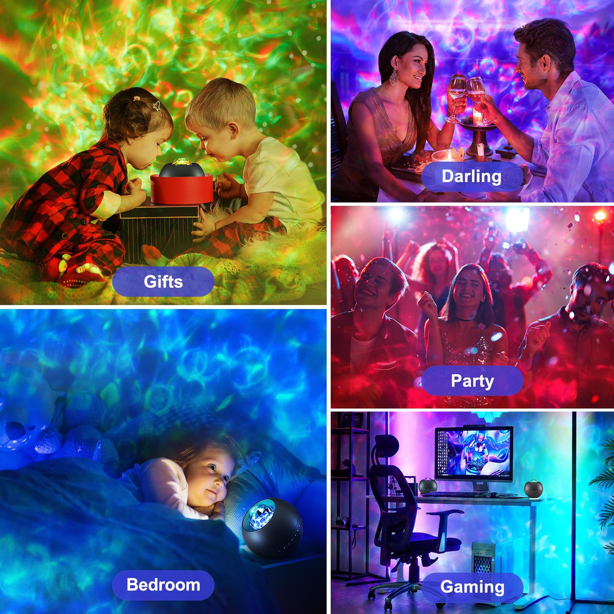 Galaxy Projector for Bedroom Birthday Gifts for Teen Boy Gifts, LED Galaxy Light Projector, 15White Noise HiFi Bluetooth Speaker,Remote&Timer Ceiling Projector Lights Trendy Stuff