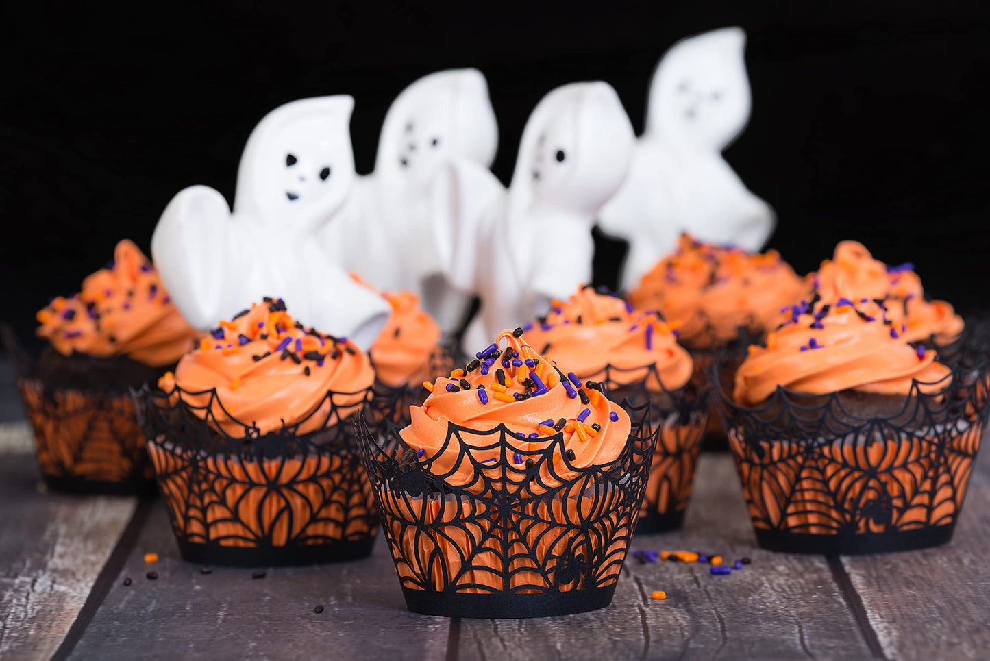 Halloween Sprinkles - Bulk Sprinkles -16 Oz - Orange, Black, Purple and White Jimmies - Spooky Halloween Sprinkles