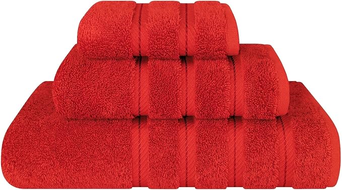 American Soft Linen Premium 3 Piece Towel Set, 1 Bath Towel 1 Hand Towel 1
