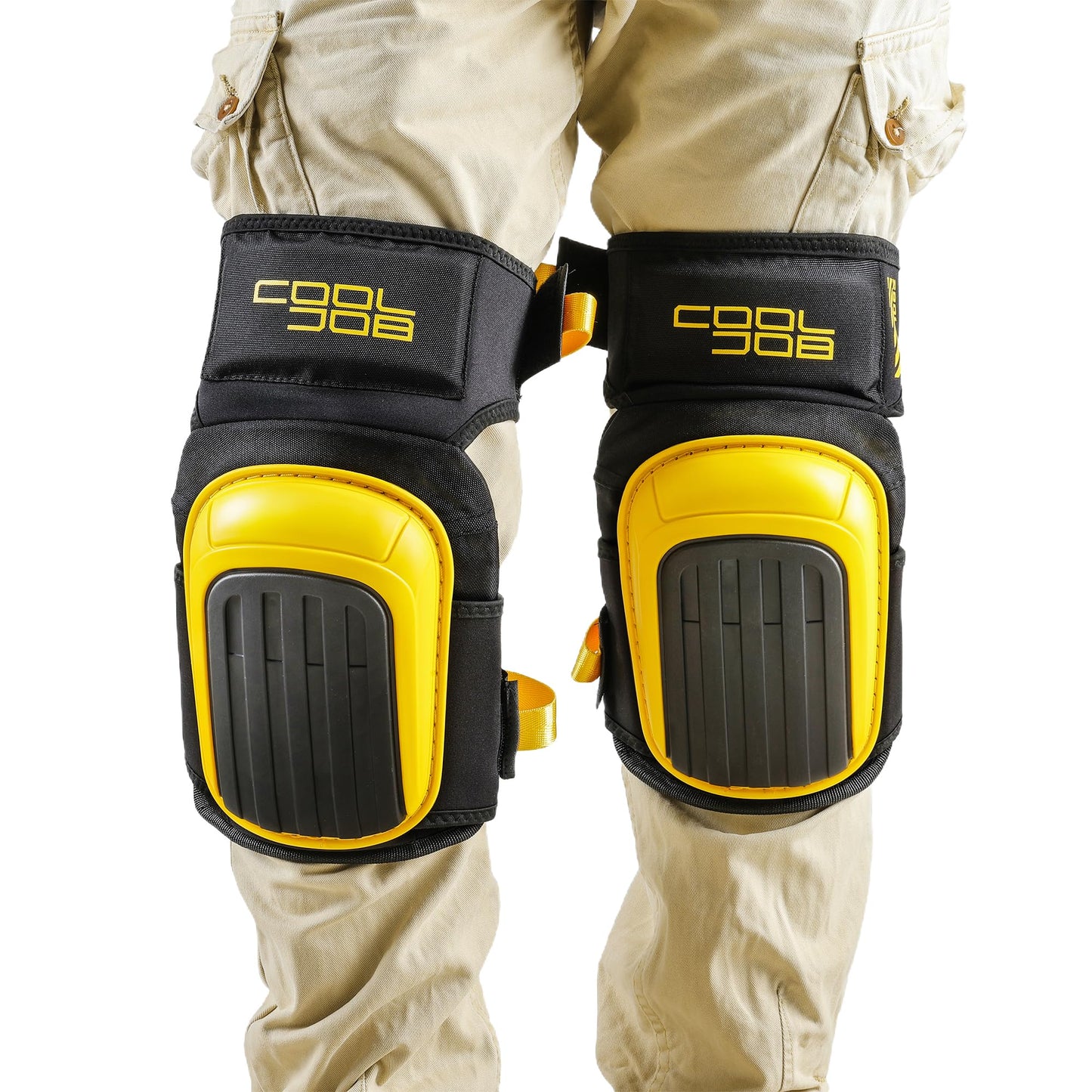COOLJOB 36 Pairs Dotted Nitrile Rubber Coated Gloves Touchscreen Small & 1 Pair Gel Construction Knee Pads