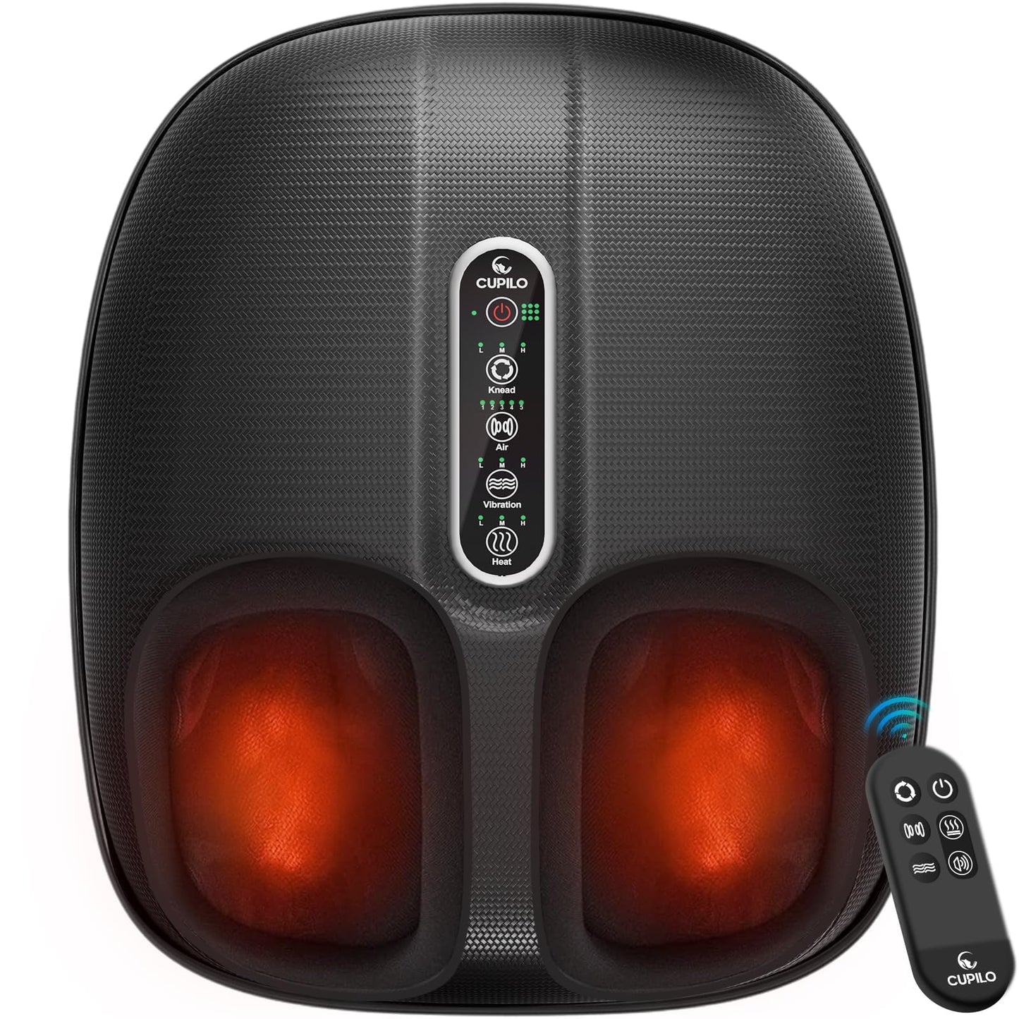 Foot Massager FSA Eligible HSA, Feet Massager with Heat for Plantar Fasciitis Relief, 5 Levels Compression & Vibration Massage for Neuropathy, Christmas Gifts for Women Men, Fits Up to 13"