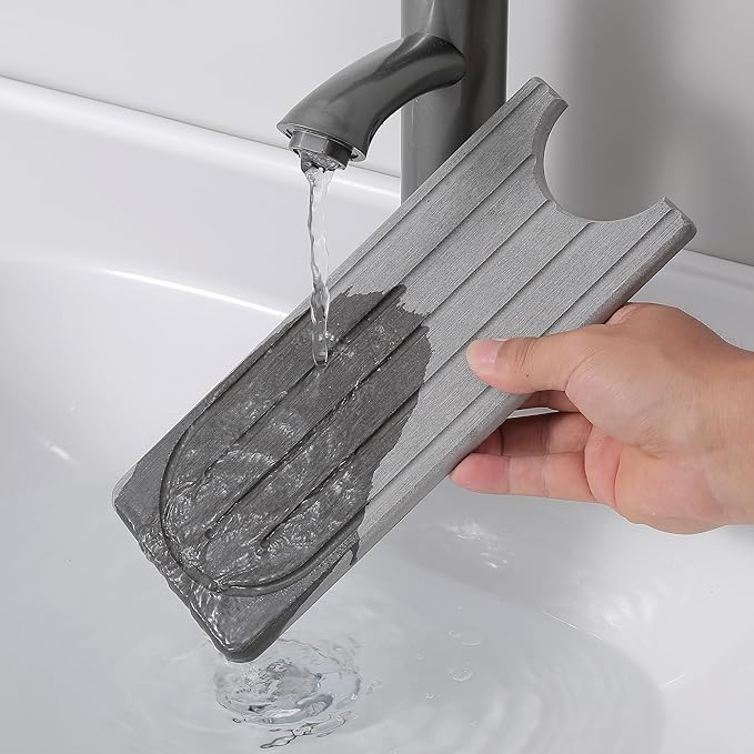 Stone Faucet Mat for Kitchen Sink, Diatomite Fast Drying Absorb Moisture Tray