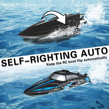 VOLANTEXRC RC Boat Remote Control Boat for Pools and Lakes, 20+ mph Self Righting Racing Boats with Rechargeable Battery&Low Battery Alarm for Adults (79503-1)