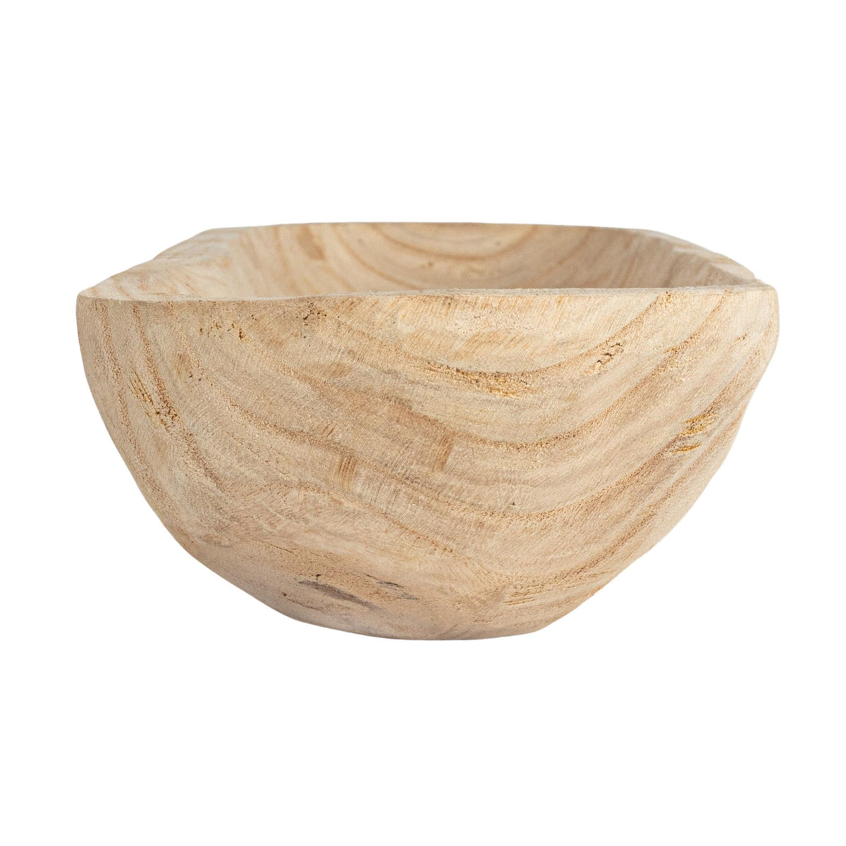 Creative Co-Op Paulownia Wood Oval Bowl