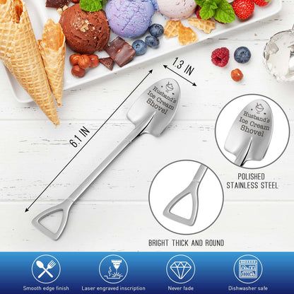 Valentines Day Gift for Husband, Husband Gifts from Wife - Funny Husband's Ice Cream Shovel Spoon for Him, Cute Romantic Gifts from Wife, Valentines Gifts for Married Couples