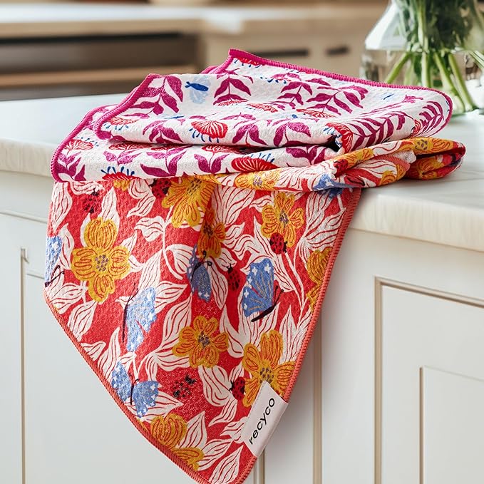 RECYCO Waffle Kitchen Towel Set of 2